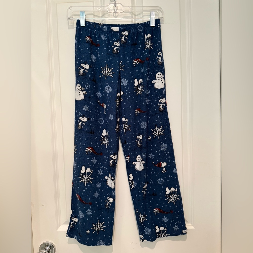 Peanuts Kids Pajama Bottoms - Navy with Snowman Print